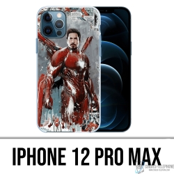 Coque iPhone 12 Pro Max - Iron Man Comics Splash