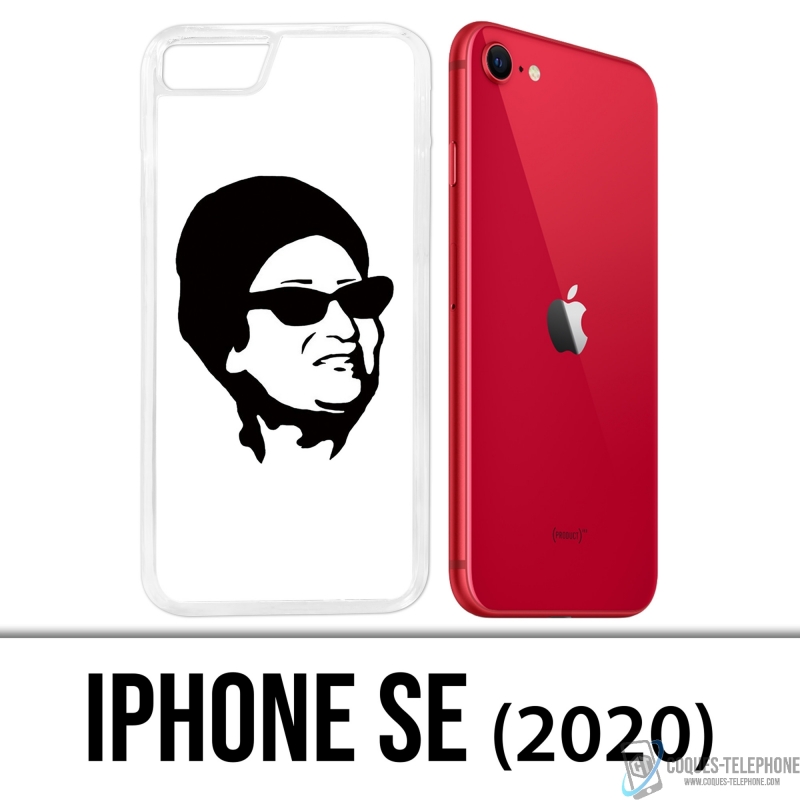 Coque iPhone SE 2020 - Oum Kalthoum Noir Blanc