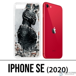 Coque iPhone SE 2020 - Black Panther Comics Splash