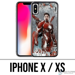 Coque iPhone X / XS - Iron Man Comics Splash