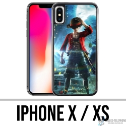 Custodia per iPhone X / XS - One Piece Rufy Jump Force