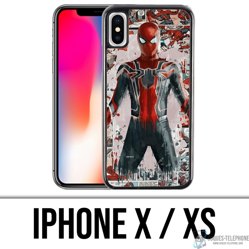 Custodia per iPhone X / XS - Spiderman Comics Splash