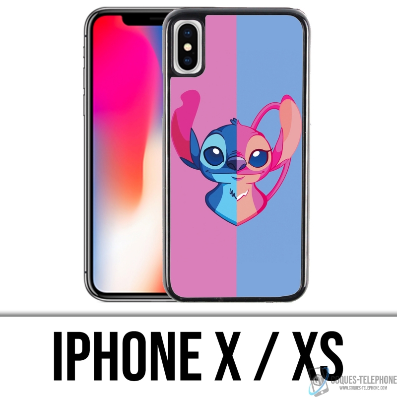 IPhone X / XS Case - Stitch Angel Heart Split