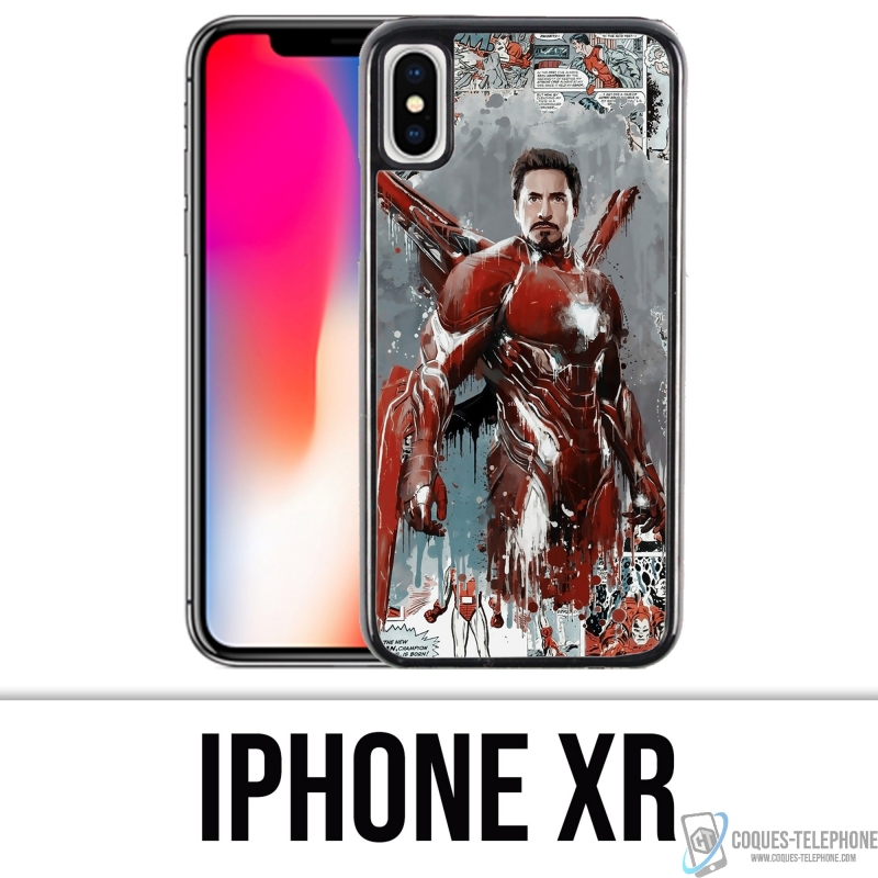 Coque iPhone XR - Iron Man Comics Splash