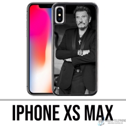 Coque iPhone XS Max - Johnny Hallyday Noir Blanc