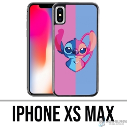 Coque iPhone XS Max - Stitch Angel Coeur Split