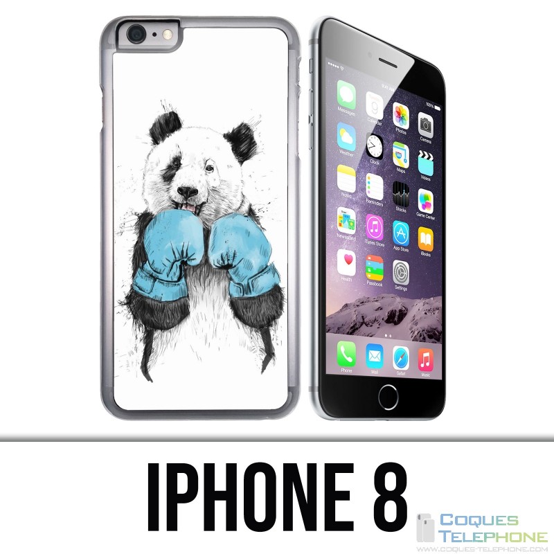 Coque iPhone 8 - Panda Boxe