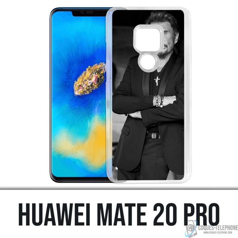 Coque Huawei Mate 20 Pro - Johnny Hallyday Noir Blanc