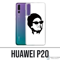 Huawei P20 Case - Oum Kalthoum Schwarz Weiß