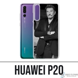 Custodia per Huawei P20 - Johnny Hallyday nero bianco