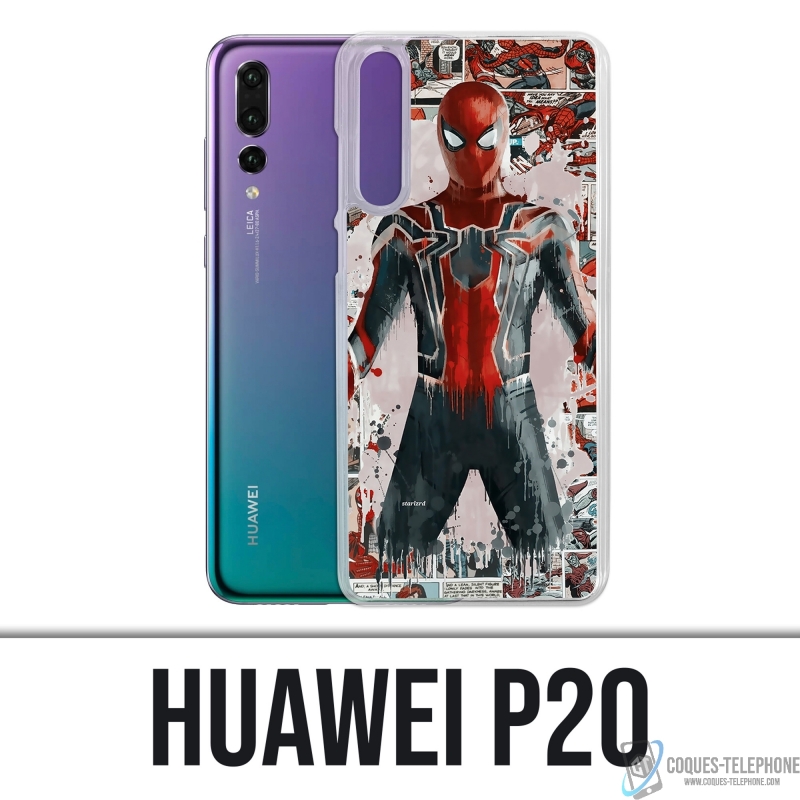 Coque Huawei P20 - Spiderman Comics Splash