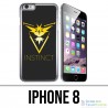 Coque iPhone 8 - Pokémon Go Team Jaune Grunge