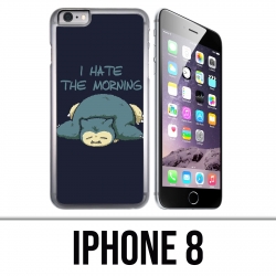 Coque iPhone 8 - Pokémon Ronflex Hate Morning