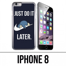 IPhone 8 case - Ronflex Pokémon Just Do It Later