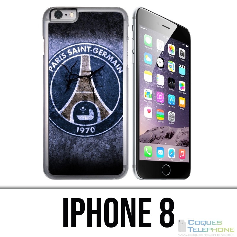 Coque iPhone 8 - PSG Logo Grunge