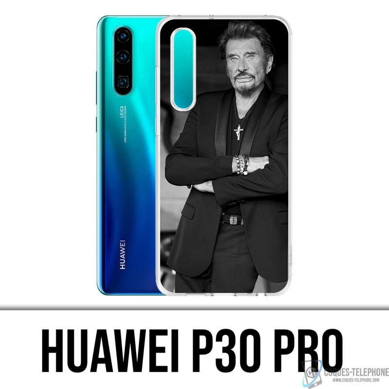 Huawei P30 Pro Case - Johnny Hallyday Black White