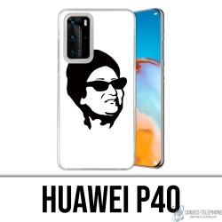 Custodia per Huawei P40 - Oum Kalthoum nero bianco