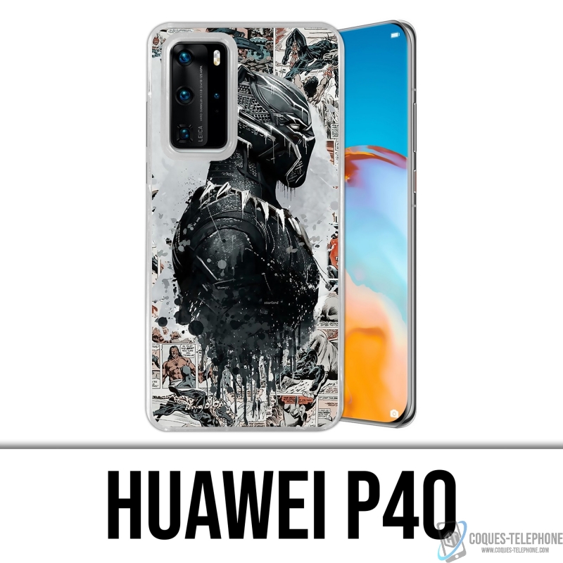 Huawei P40 Case - Black Panther Comics Splash