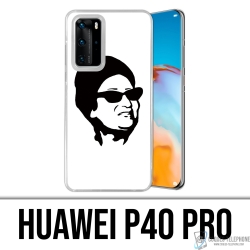 Huawei P40 Pro Case - Oum Kalthoum Black White