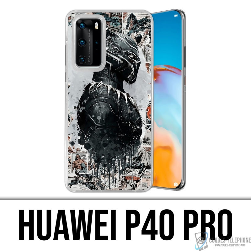 Huawei P40 Pro Case - Black Panther Comics Splash