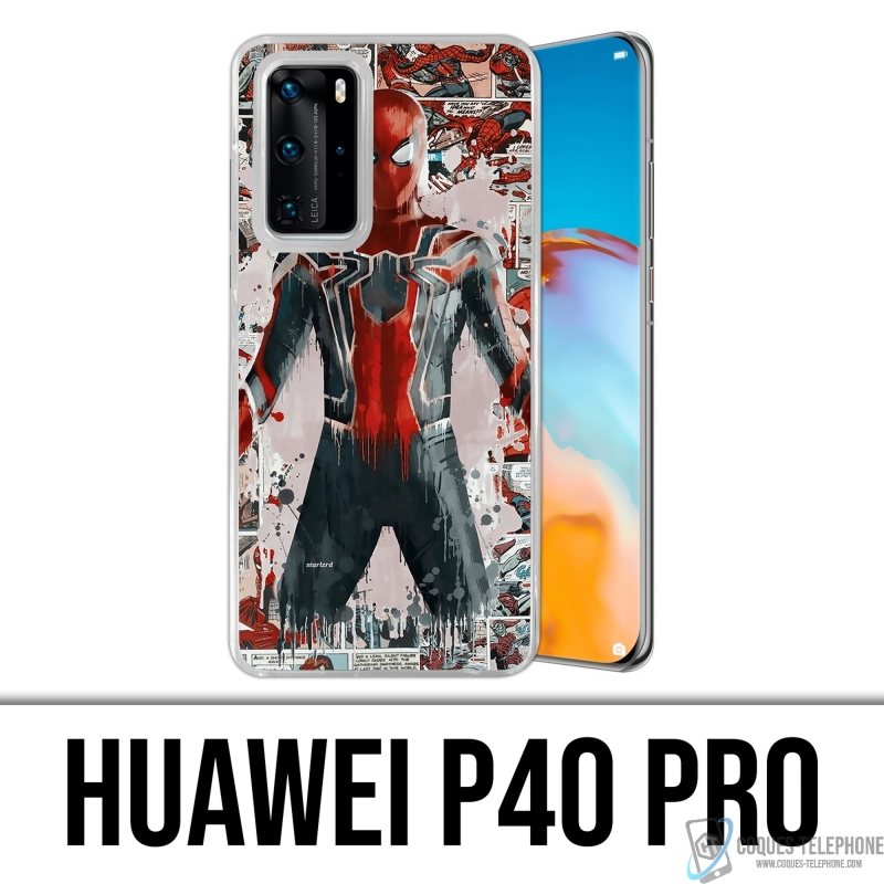Huawei P40 Pro Case - Spiderman Comics Splash
