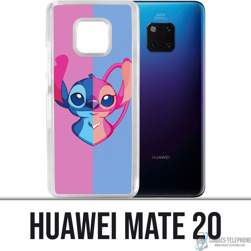 Coque Huawei Mate 20 - Stitch Angel Coeur Split