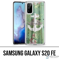 Samsung Galaxy S20 FE Case - Anchor Navy Wood