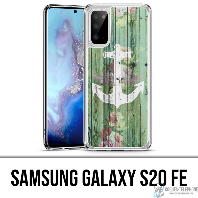 Funda para Samsung Galaxy S20 FE - Madera azul marino ancla