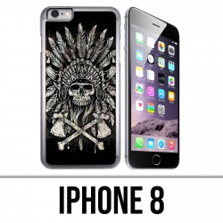 IPhone 8 Case - Skull Head Feathers