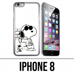 Coque iPhone 8 - Snoopy Noir Blanc