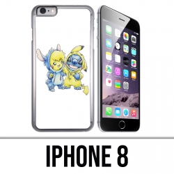 Funda iPhone 8 - Stitch Pikachu Baby
