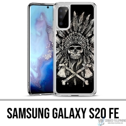 Samsung Galaxy S20 FE Case - Schädelkopf Federn