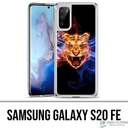Custodia per Samsung Galaxy S20 FE - Flames Tiger
