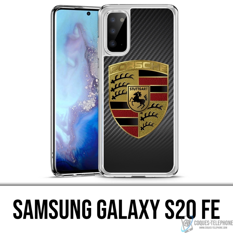 Custodia per Samsung Galaxy S20 FE - Logo Porsche in carbonio