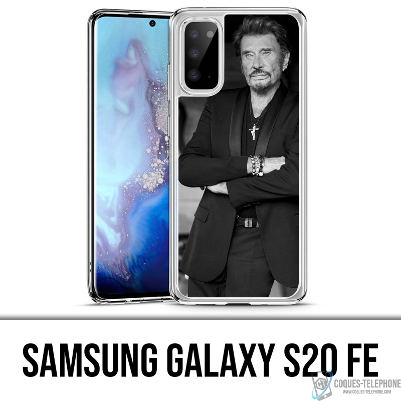 Samsung Galaxy S20 FE Case - Johnny Hallyday Black White