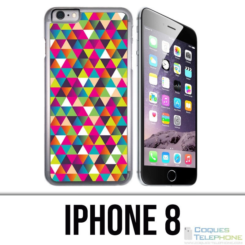 Coque iPhone 8 - Triangle Multicolore