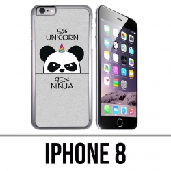 Coque iPhone 8 - Unicorn Ninja Panda Licorne