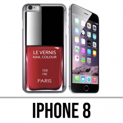 Coque iPhone 8 - Vernis Paris Rouge