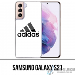 Funda Samsung Galaxy S21 - Logo Adidas Blanco