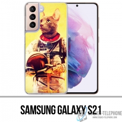 Samsung Galaxy S21 Case - Tier Astronaut Cat