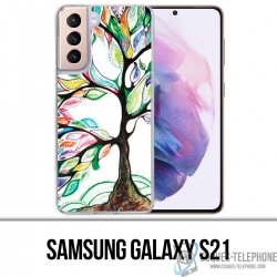 Coque Samsung Galaxy S21 - Arbre Multicolore
