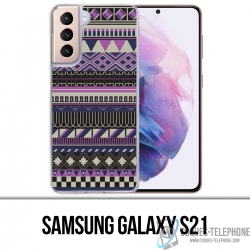 Samsung Galaxy S21 Case - Purple Aztec