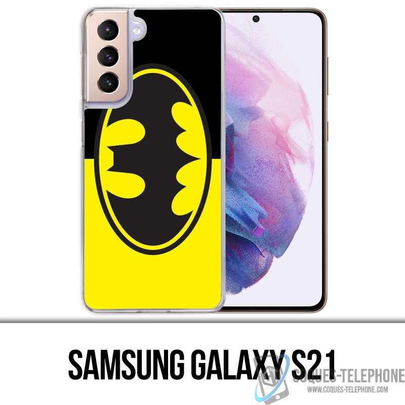 Custodia per Samsung Galaxy S21 - Logo Batman Classic Giallo Nero