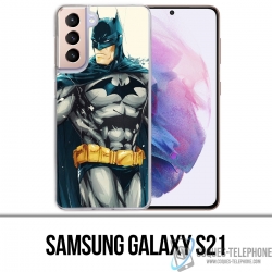 Custodia per Samsung Galaxy S21 - Vernice Batman Art