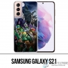 Coque Samsung Galaxy S21 - Batman Vs Tortues Ninja