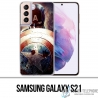 Samsung Galaxy S21 Case - Captain America Grunge Avengers
