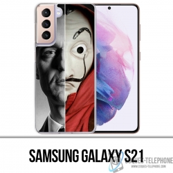 Samsung Galaxy S21 case - Casa De Papel Berlin Mask Split
