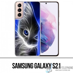 Samsung Galaxy S21 Case - Cat Blue Eyes