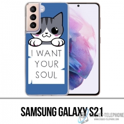 Coque Samsung Galaxy S21 - Chat I Want Your Soul