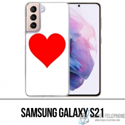 Funda Samsung Galaxy S21 - Corazón rojo